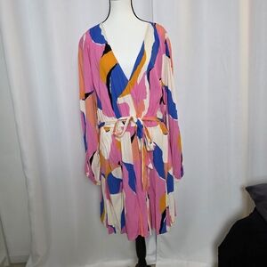 Ava & Viv Pink and White Dress